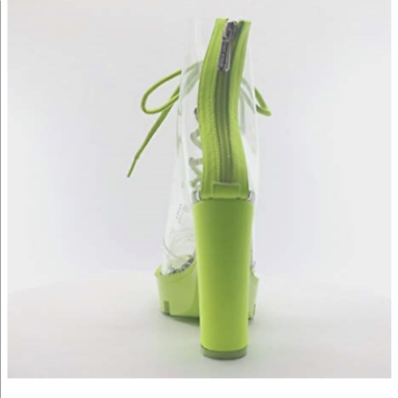 6.5 Neon Yellow Green rain boots - Picture 6 of 7